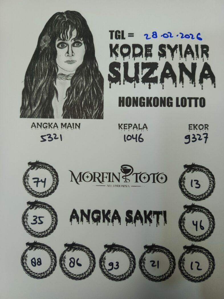 SYAIR TOGEL SUZANA HONGKONG LOTTO 28 FEBRUARI 2026
