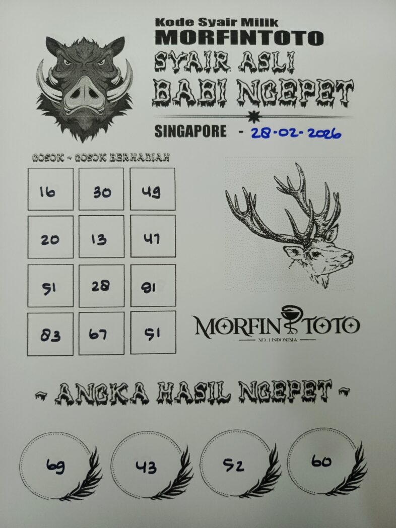 SYAIR TOGEL BABI NGEPET SYDNEY LOTTO 28 FEBRUARI 2026