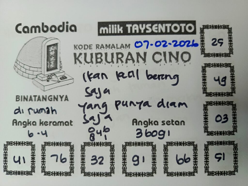 Syair Tari Pendet Cambodia Hari Ini Sabtu, 07 Februari 2026