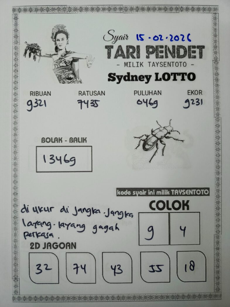 Syair Tari Pendet Sydney Hari ini Minggu, 15 Februari 2026