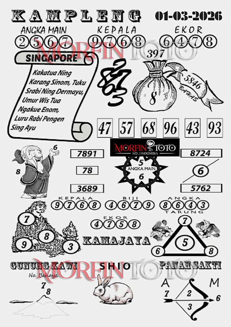SYAIR TOGEL SINGAPORE KAMPLENG 01 MARET 2026