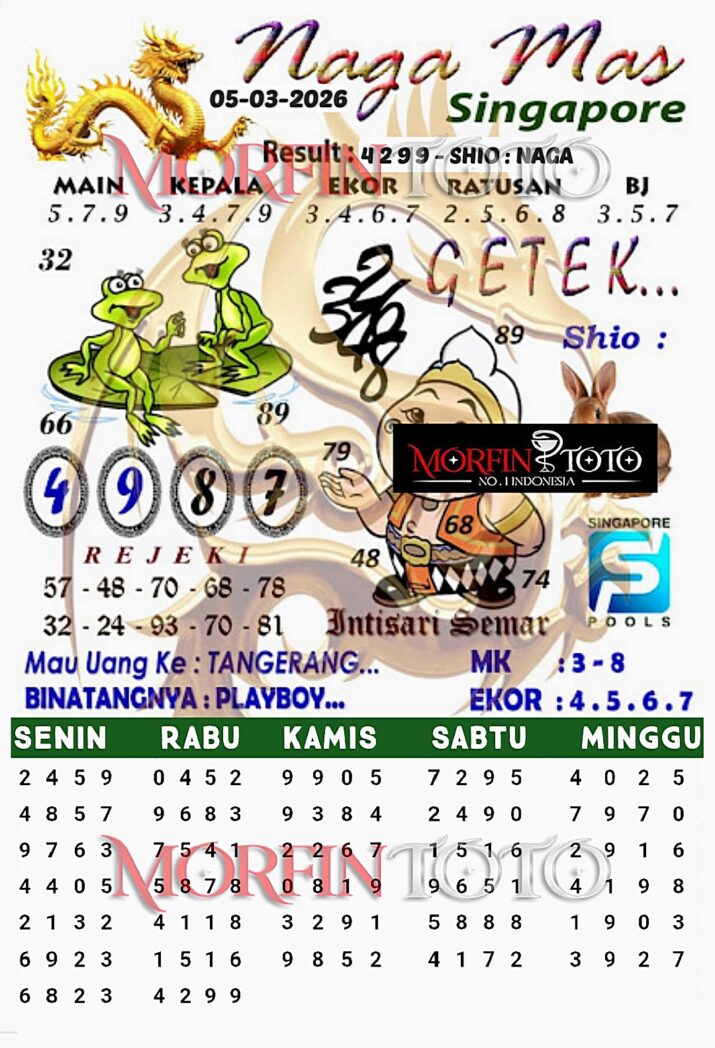 SYAIR TOGEL SINGAPORE NAGA MAS 05 MARET 2026