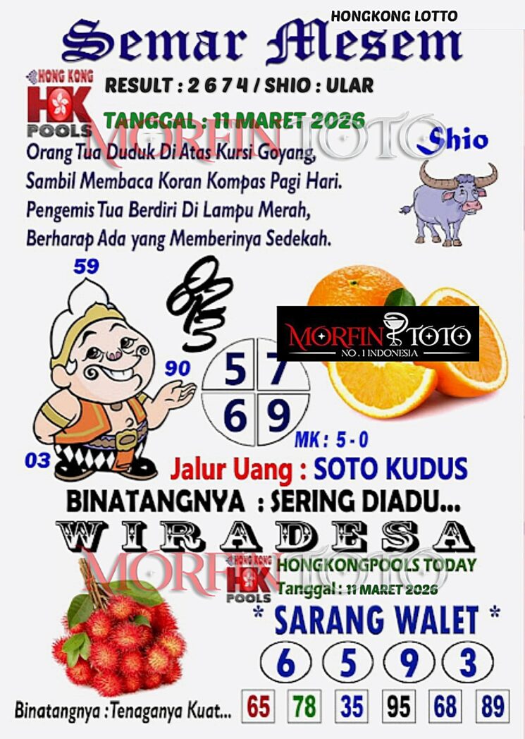 SYAIR TOGEL NAGA MAS  HONGKONG LOTTO 11 MARET 2026