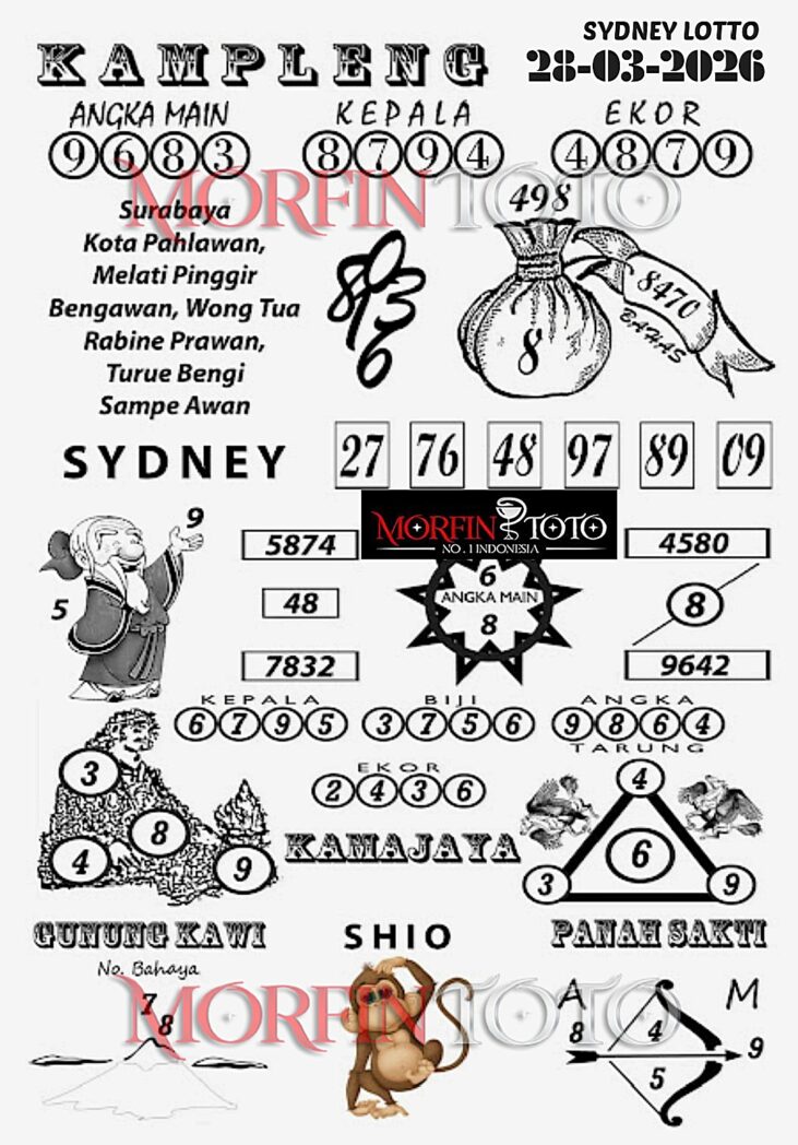 SYAIR TOGEL KAMPLENG SYDNEY LOTTO 28 MARET 2026