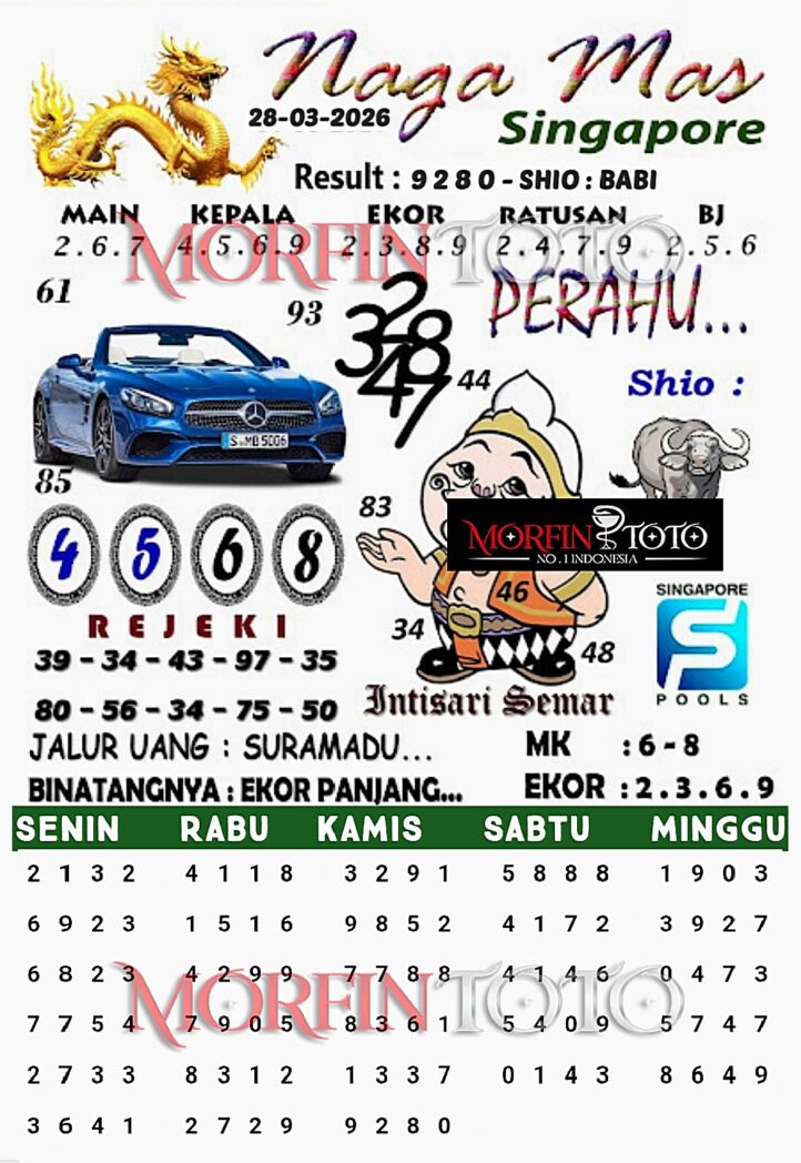 SYAIR TOGEL SINGAPORE NAGA MAS 28  MARET 2026