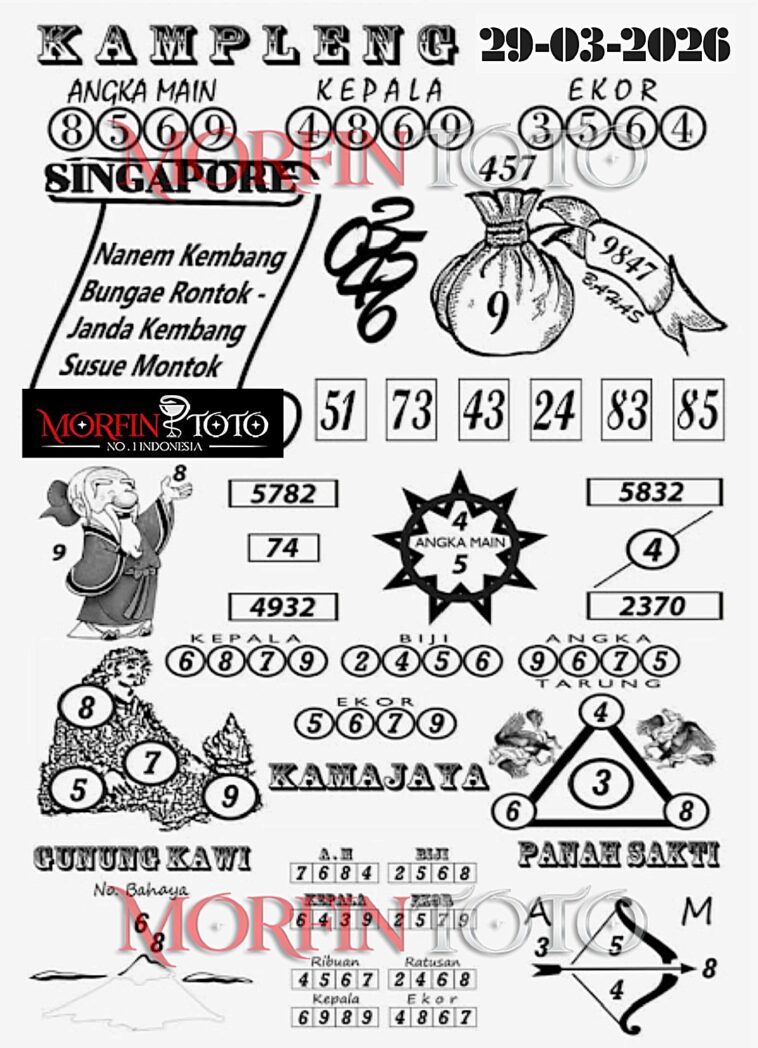 SYAIR TOGEL SINGAPORE KAMPLENG 29  MARET 2026
