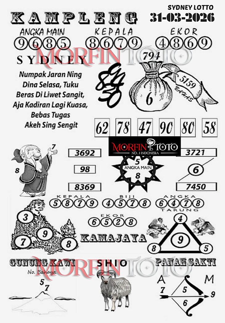 SYAIR TOGEL KAMPLENG SYDNEY LOTTO 31 MARET 2026