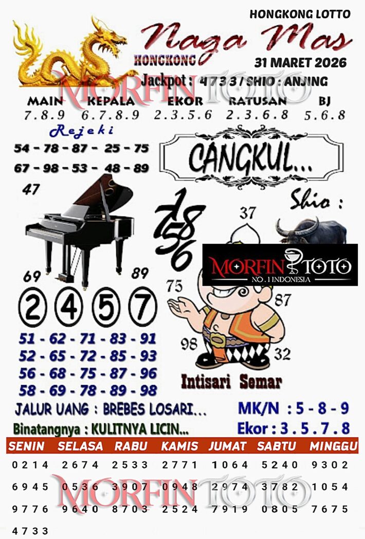 SYAIR TOGEL NAGA MAS HONGKONG LOTTO 31 MARET 2026