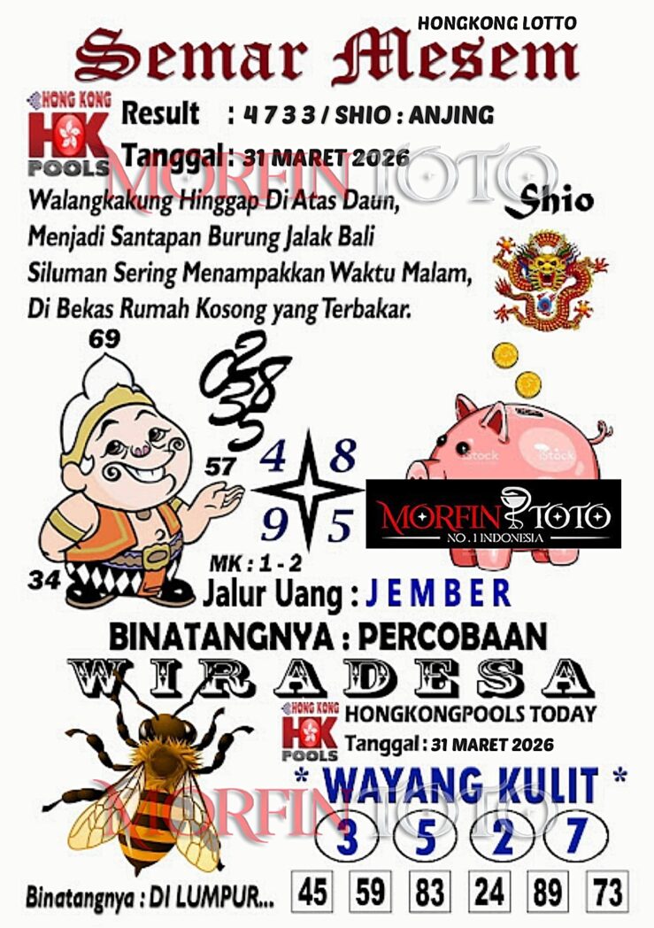 SYAIR TOGEL SEMAR MESEM HONGKONG LOTTO 31 MARET 2026