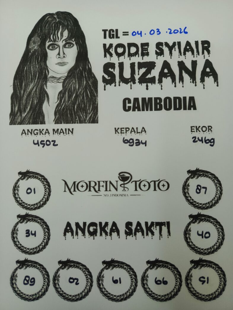 SYAIR TOGEL SUZANA CAMBODIA 04 MARET 2046