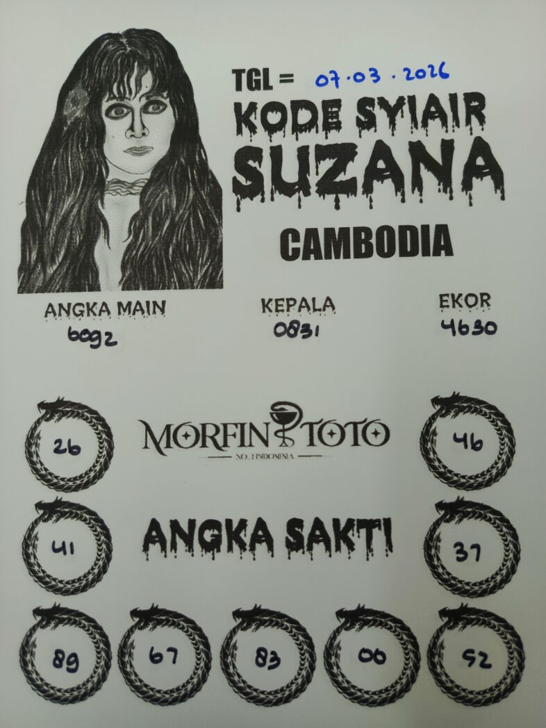 SYAIR TOGEL SUZANA CAMBODIA 07 MARET 2026