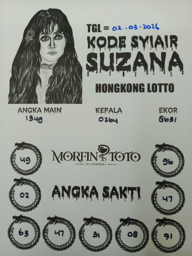 SYAIR TOGEL SUZANA HONGKONG LOTTO 02 MARET 2026
