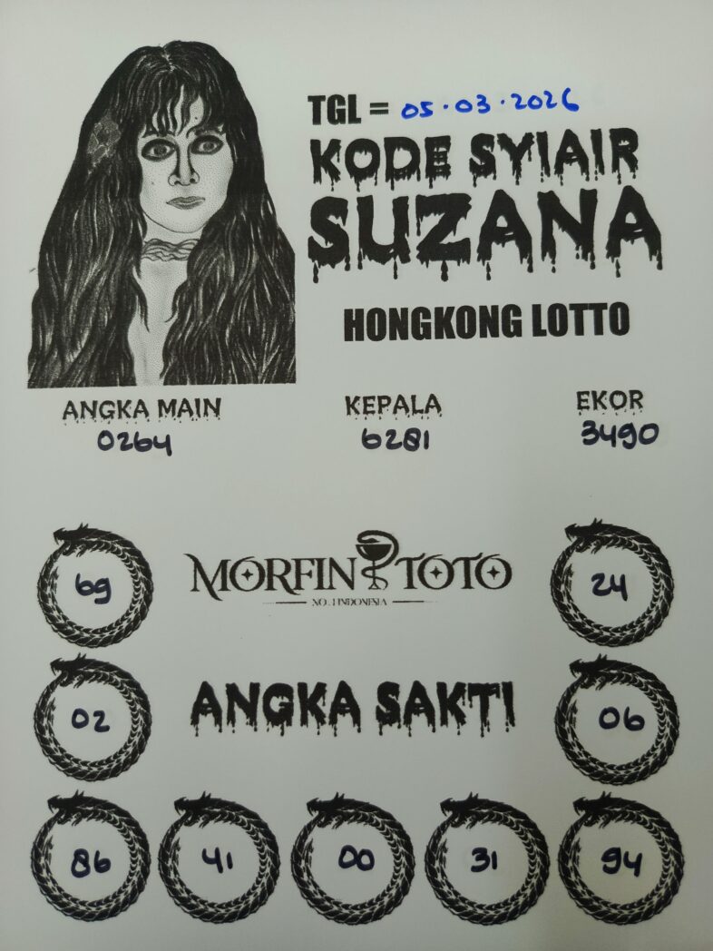 SYAIR TOGEL SUZANA  HONGKONG LOTTO 05 MARET 2026