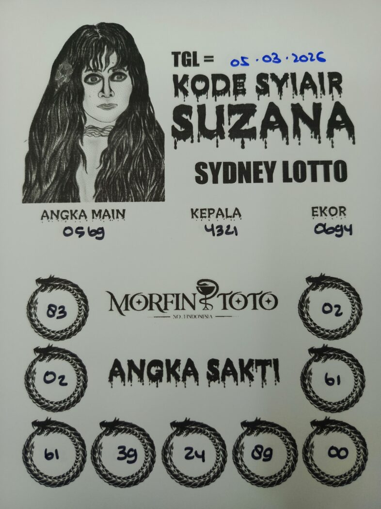 SYAIR TOGEL SINGAPORE SUZANA  05 MARET 2026