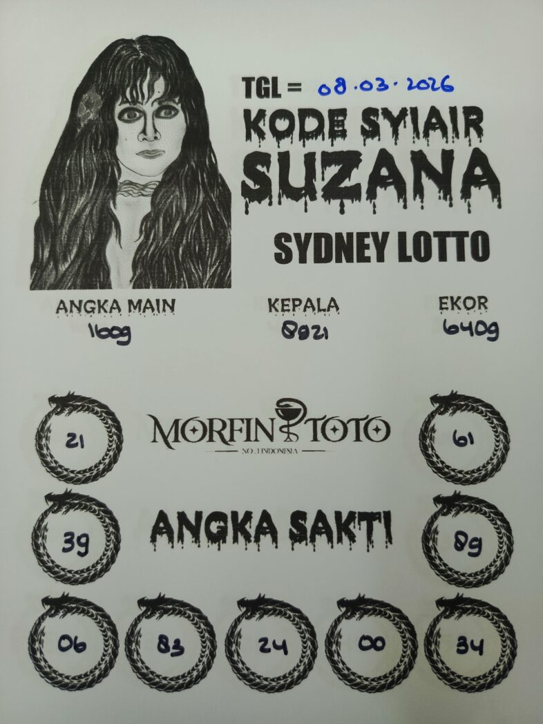 SYAIR TOGEL SUZANA SYDNEY LOTTO 08 MARET 2026