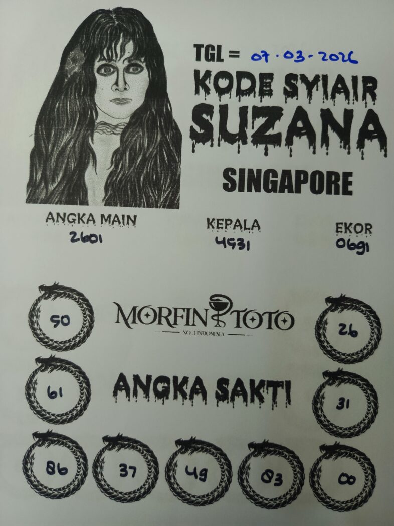 SYAIR TOGEL SINGAPORE SUZANA  07 MARET 2026