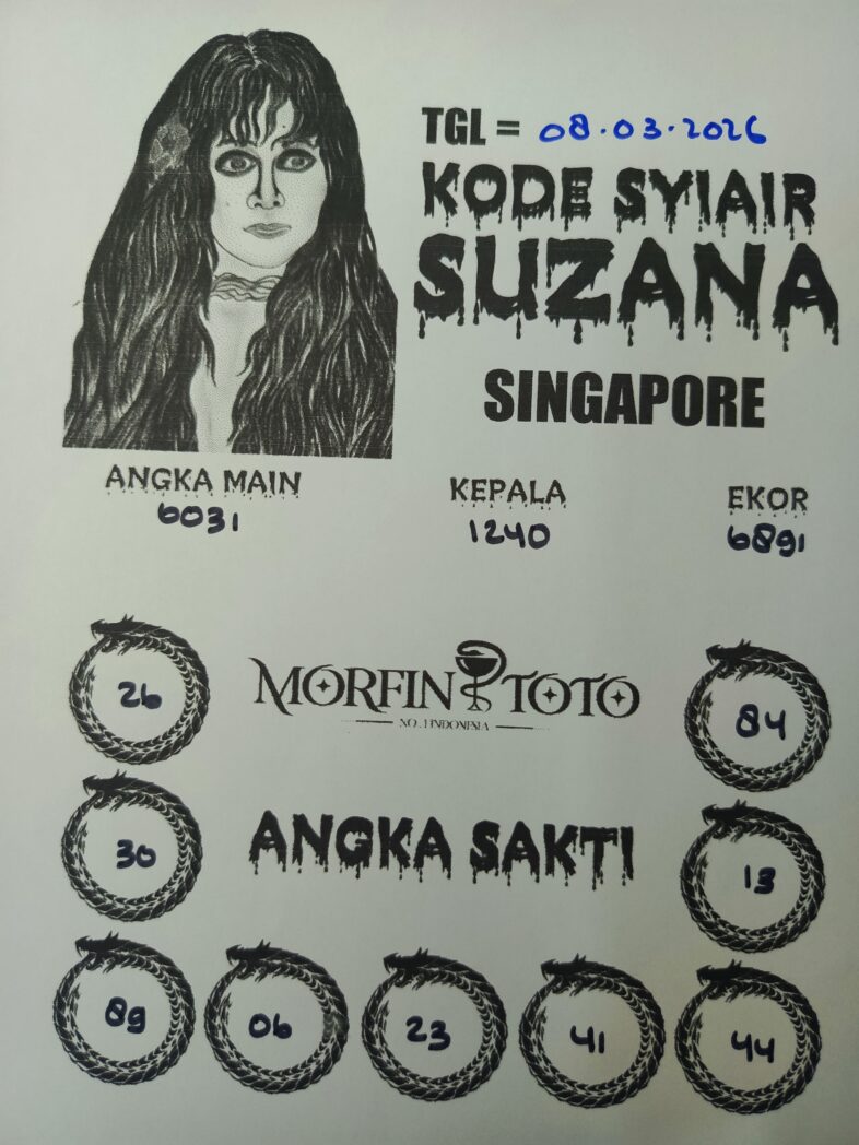 SYAIR TOGEL SINGAPORE SUZANA  08 MARET 2026