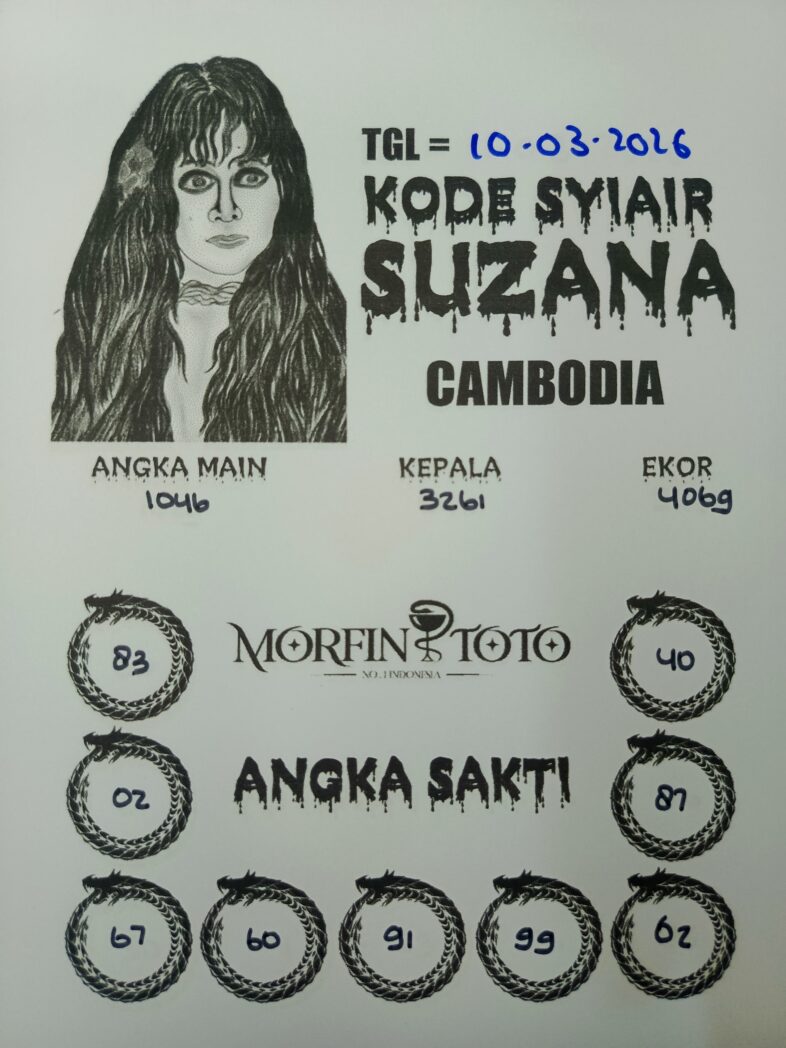 SYAIR TOGEL SUZANA CAMBODIA 10 MARET 2026