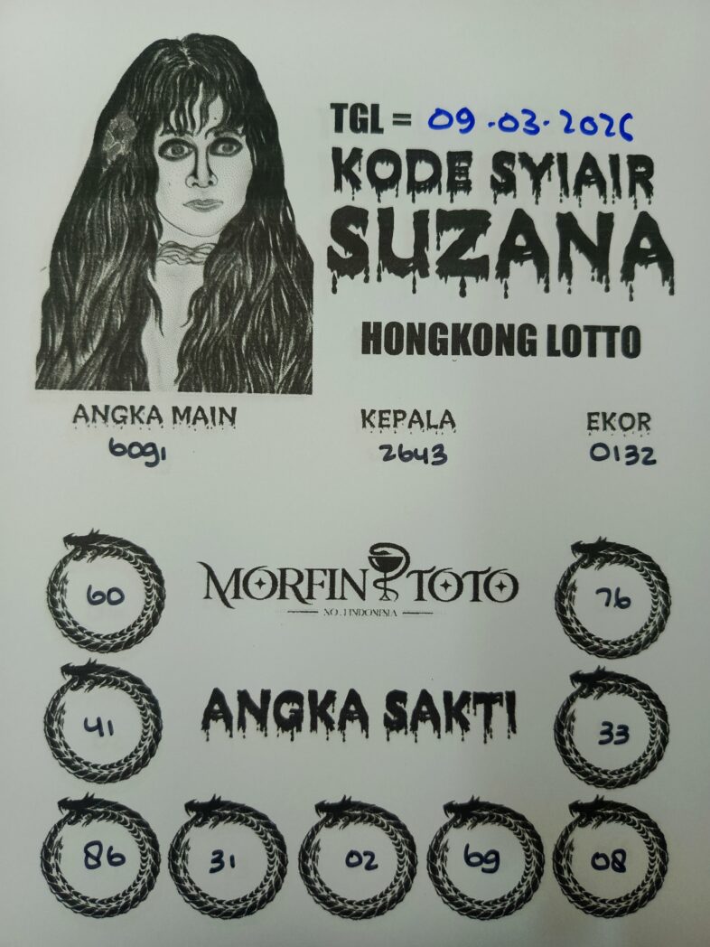 SYAIR TOGEL SUZANA HONGKONG LOTTO 09 MARET 2026