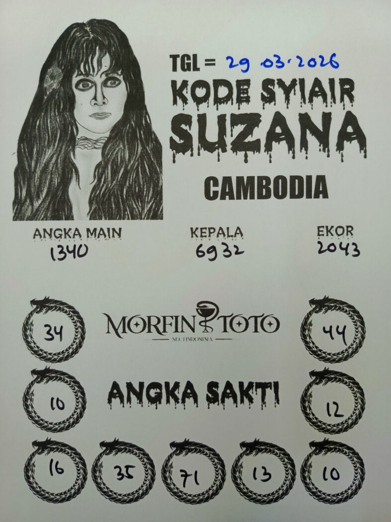 SYAIR TOGEL SUZANA CAMBODIA 29 MARET 2026