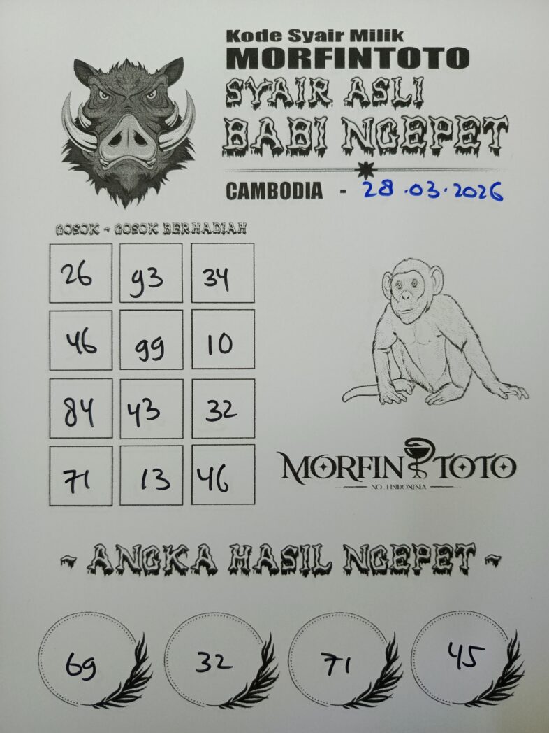 SYAIR TOGEL BABI NGEPET CAMBODIA 28 MARET 2026