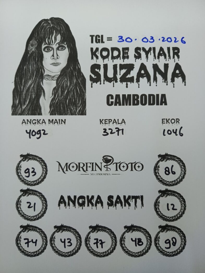 SYAIR TOGEL SUZANA CAMBODIA 30 MARET 2026
