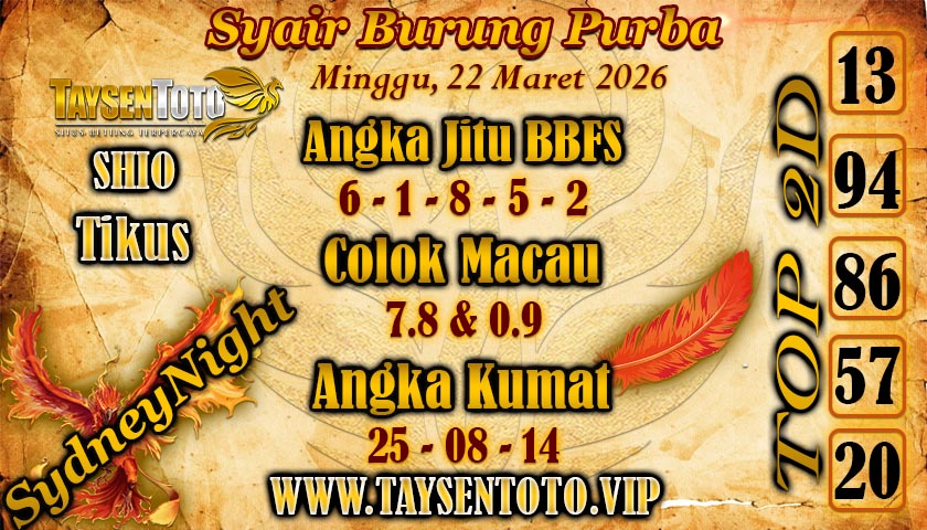 Syair Burung Purba Minggu, 22 Maret 2026