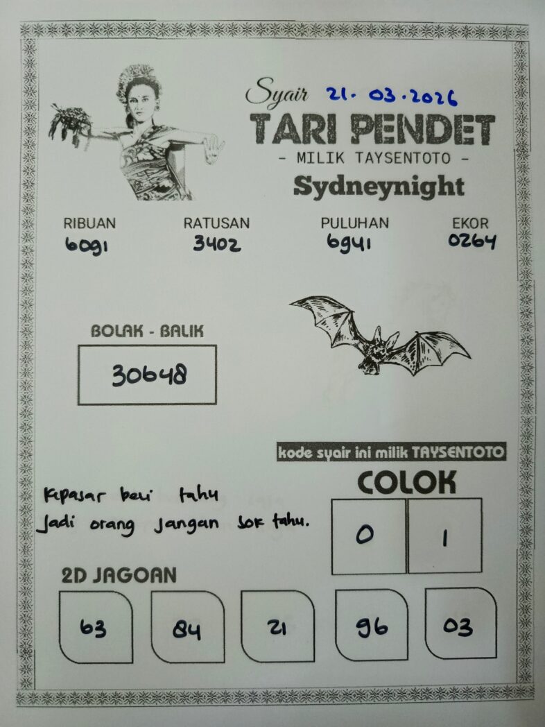 Syair Tari Pendet Sabtu, 21 Maret 2026