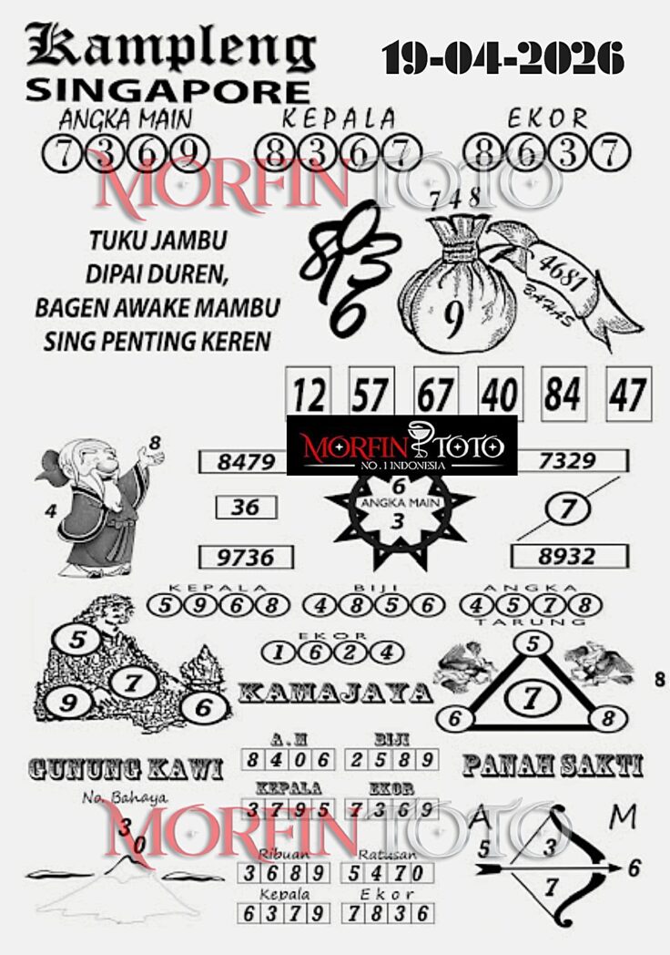 SYAIR TOGEL SINGAPORE KAMPLENG 19 MARET 2026