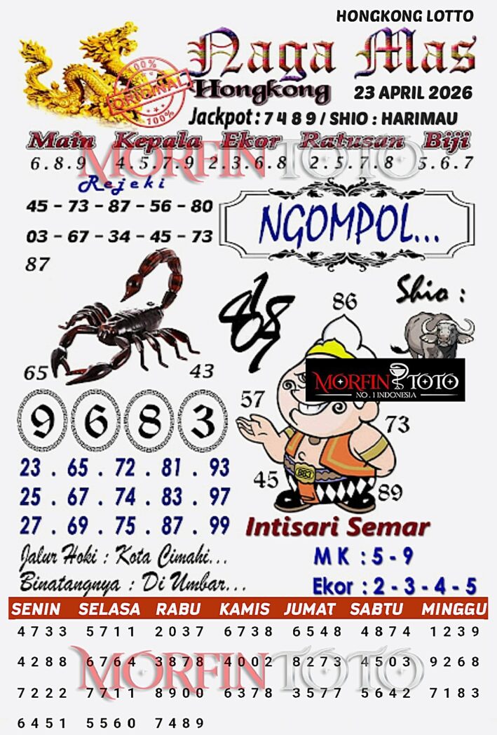 SYAIR TOGEL SEMAR MESEM  HONGKONG LOTTO 23 APRIL 2026 
