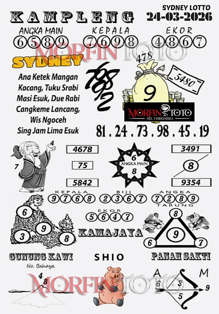 SYAIR TOGEL KAMPLENG SYDNEY LOTTO 24 APRIL 2026