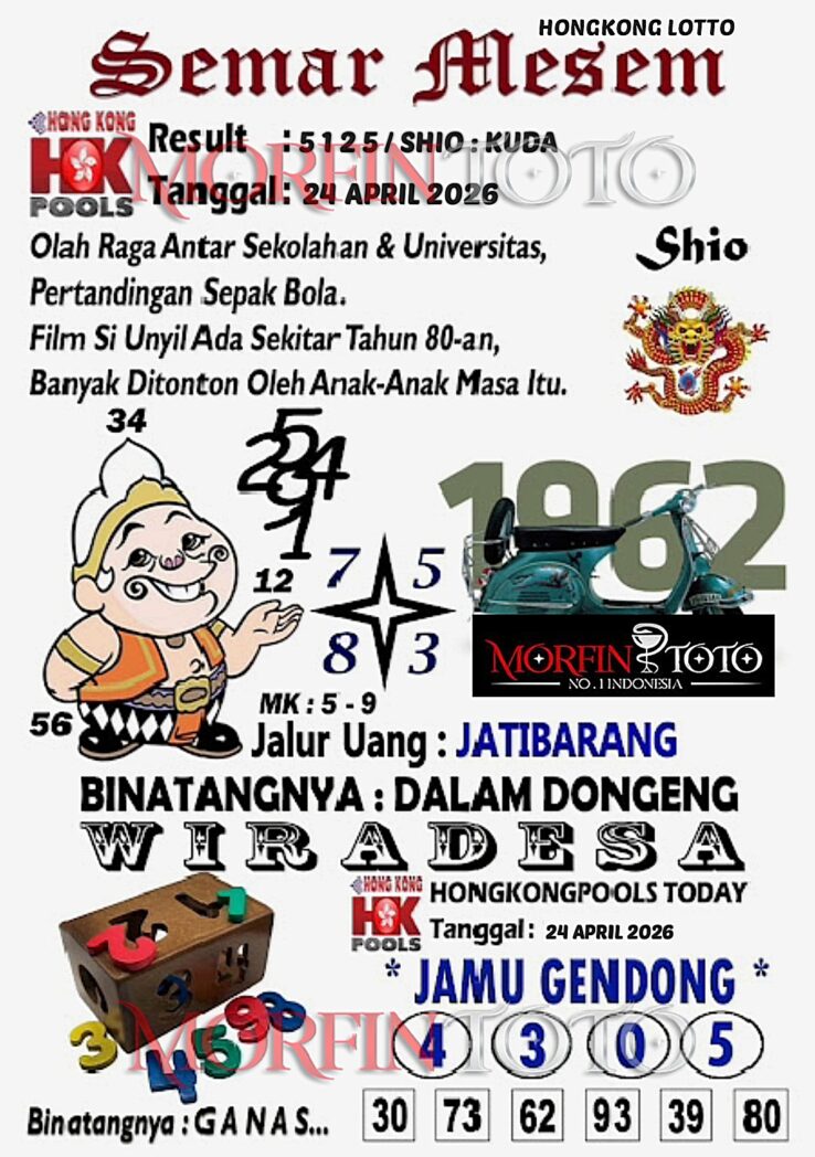SYAIR TOGEL SEMAR MESEM  HONGKONG LOTTO 24 APRIL 2026