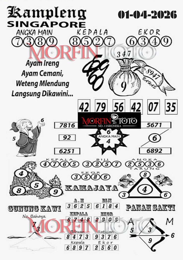SYAIR TOGEL SINGAPORE KAMPLENG 31 MARET 2026