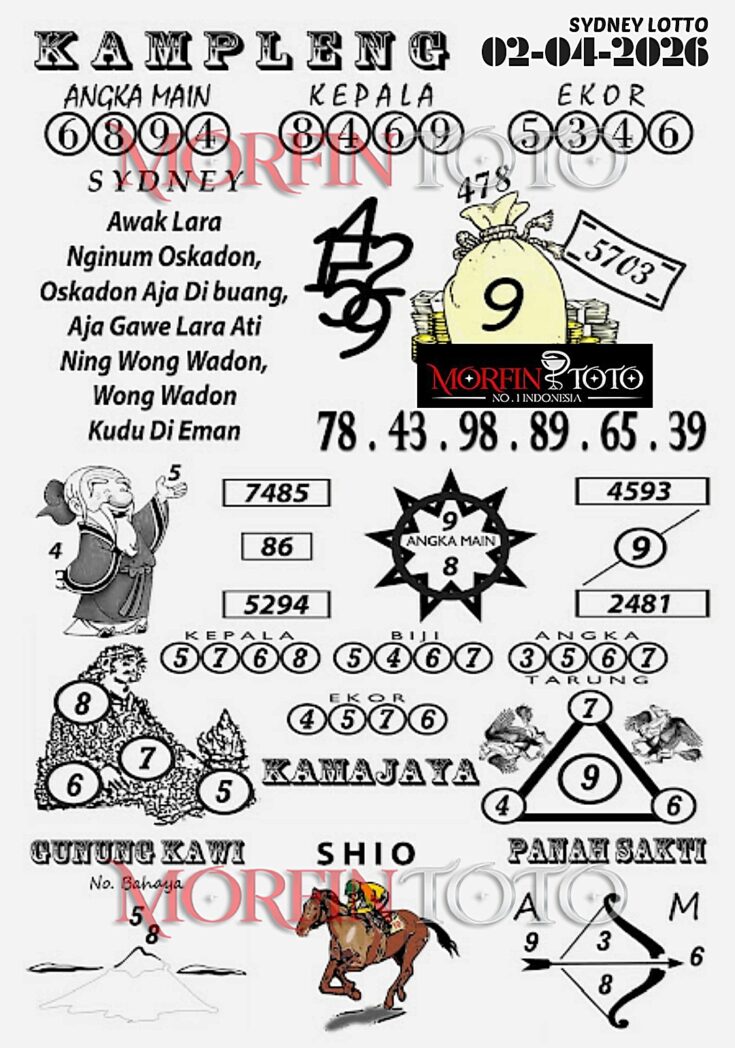 SYAIR TOGEL KAMPLENG SYDNEY LOTTO 02 APRIL 2026