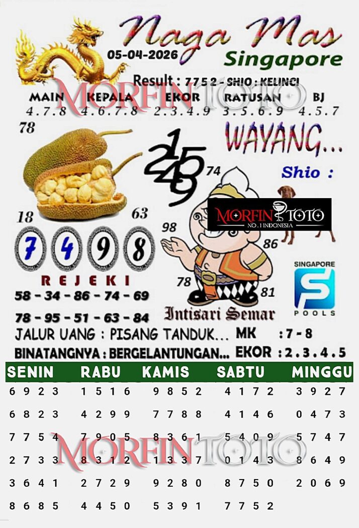 SYAIR TOGEL SINGAPORE NAGA MAS 31 MARET 2026
