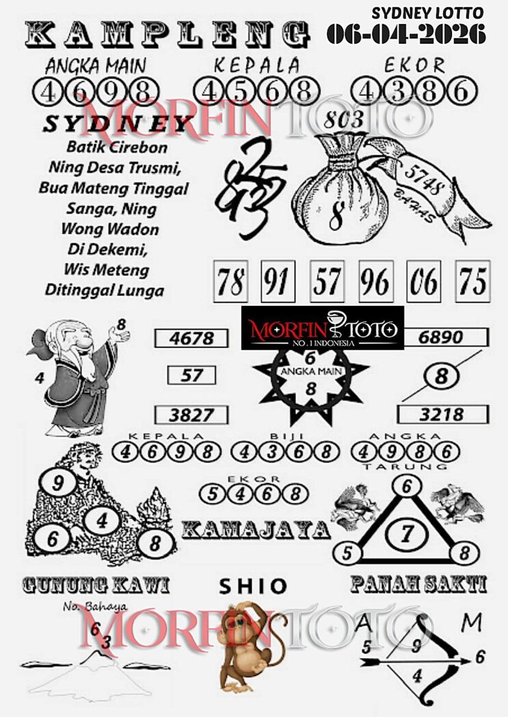 SYAIR TOGEL KAMPLENG SYDNEY LOTTO 06 APRIL 2026