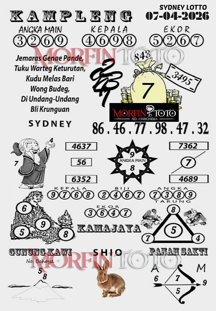 SYAIR TOGEL KAMPLENG SYDNEY LOTTO 07 APRIL 2026