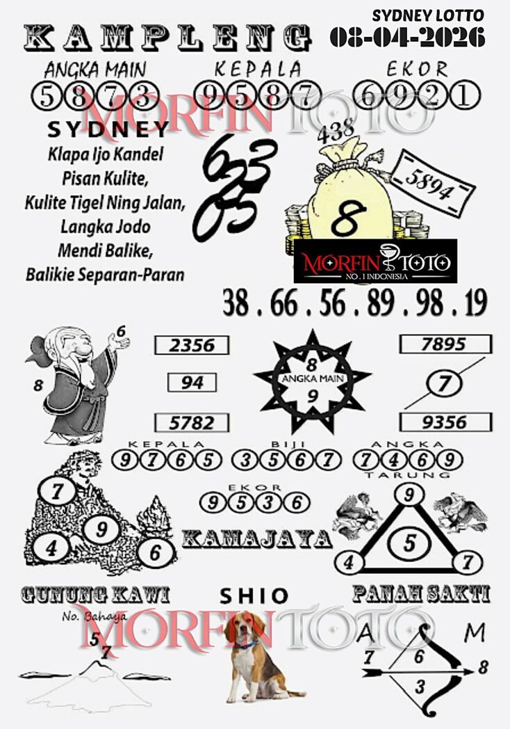 SYAIR TOGEL KAMPLENG SYDNEY LOTTO 08 APRIL 2026