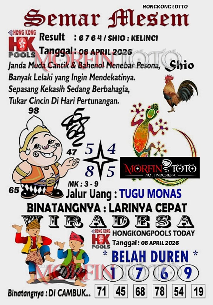 SYAIR TOGEL SEMAR MESEM  HONGKONG LOTTO 08 APRIL 2026