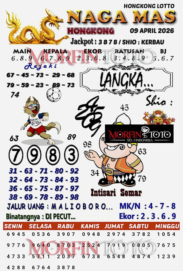 SYAIR TOGEL NAGA MAS  HONGKONG LOTTO 09 APRIL 2026