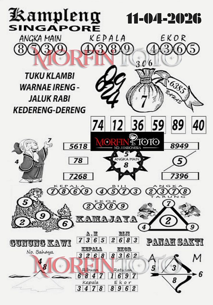 SYAIR TOGEL SINGAPORE KAMPLENG 11 MARET 2026