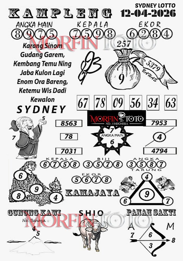 SYAIR TOGEL KAMPLENG SYDNEY LOTTO 12 APRIL 2026
