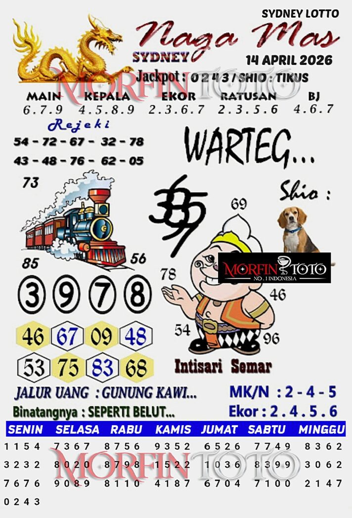 SYAIR TOGEL NAGA MAS SYDNEY LOTTO 14 APRIL 2026