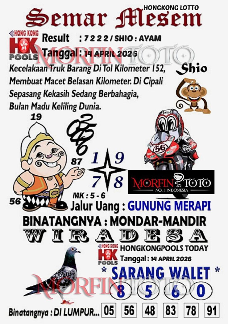 SYAIR TOGEL SEMAR MESEM  HONGKONG LOTTO 14 APRIL 2026