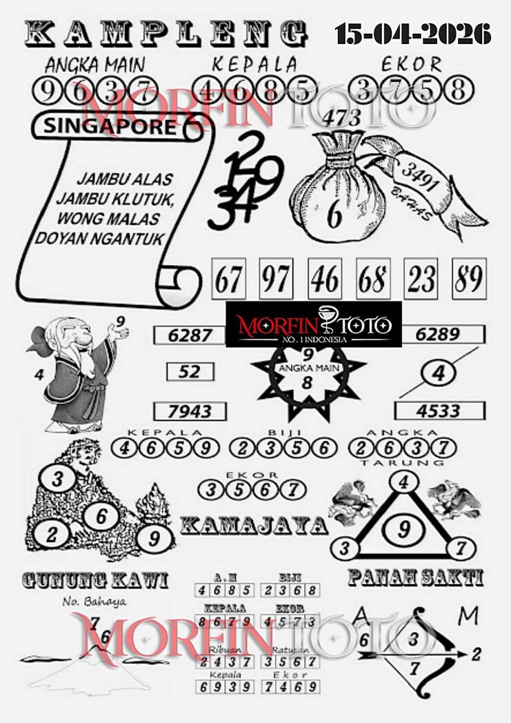 SYAIR TOGEL SINGAPORE KAMPLENG 15 MARET 2026