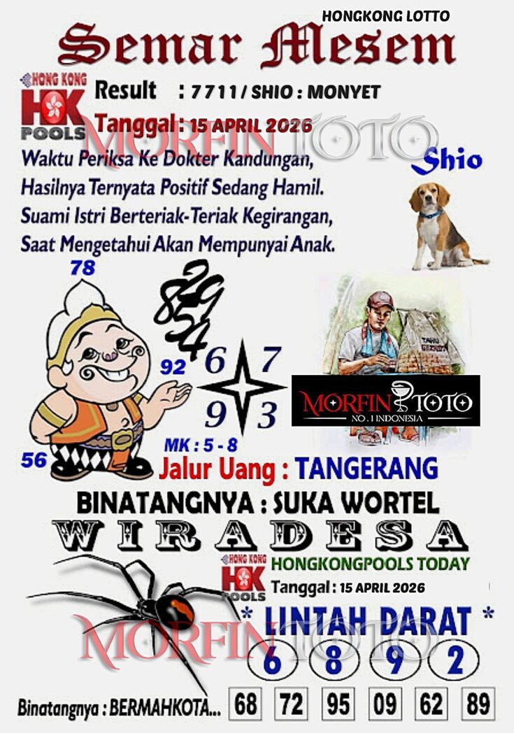 SYAIR TOGEL SEMAR MESEM  HONGKONG LOTTO 15 APRIL 2026