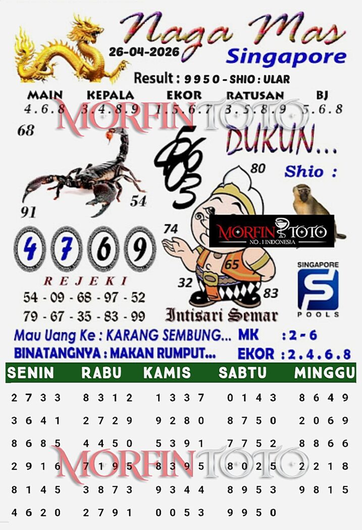 SYAIR TOGEL SINGAPORE NAGA MAS 26  MARET 2026