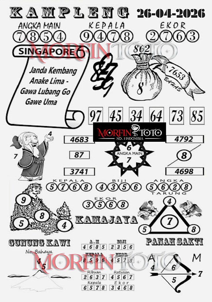 SYAIR TOGEL SINGAPORE KAMPLENG 26  MARET 2026