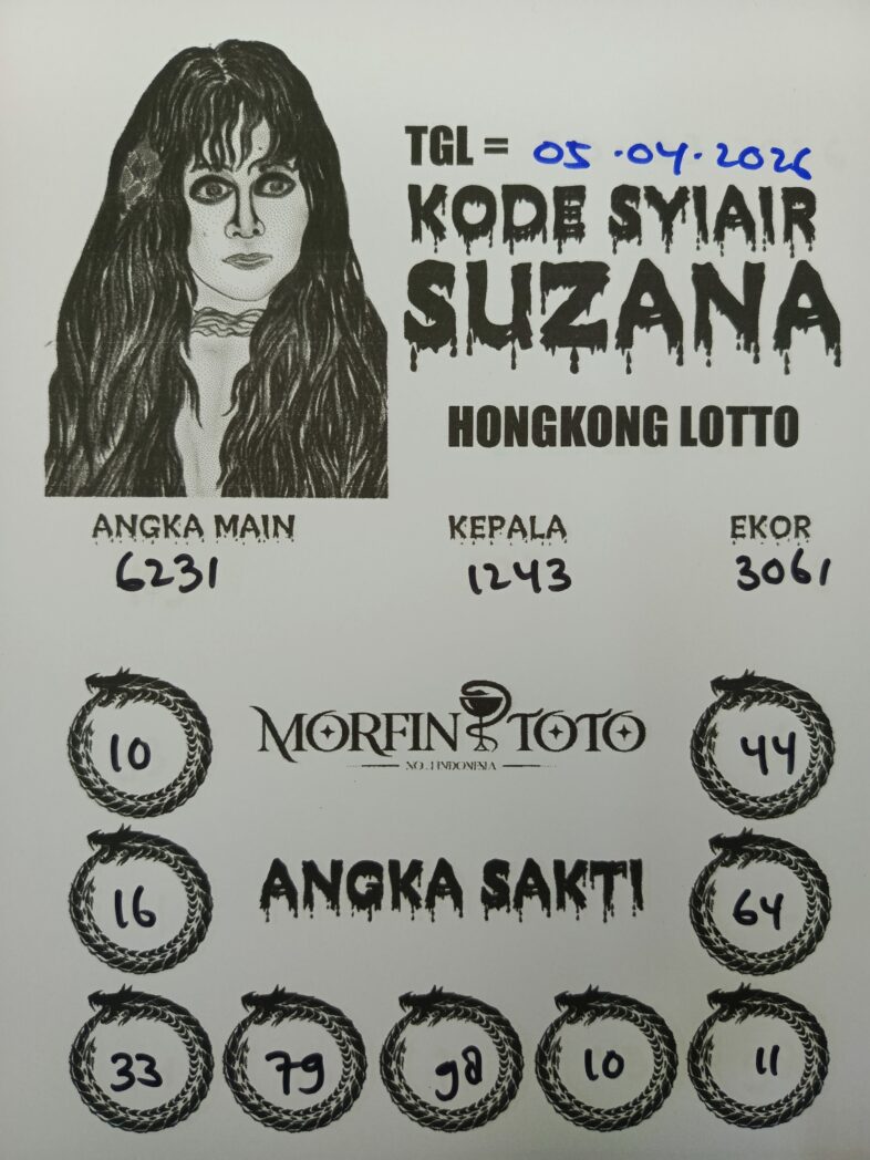 SYAIR TOGEL SUZANA HONGKONG LOTTO 05 APRIL 2026
