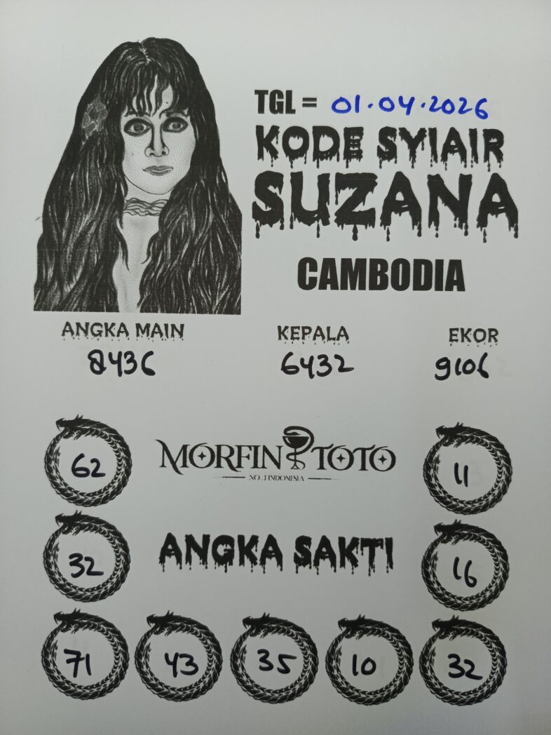 SYAIR TOGEL SUZANA CAMBODIA 01 APRIL 2026